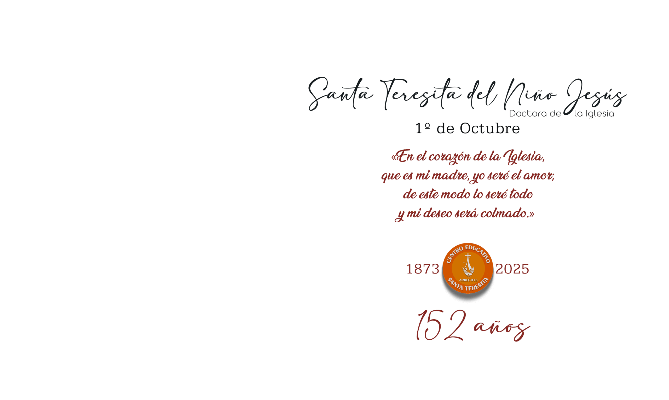 Santa Teresita 3 – Textp y logo